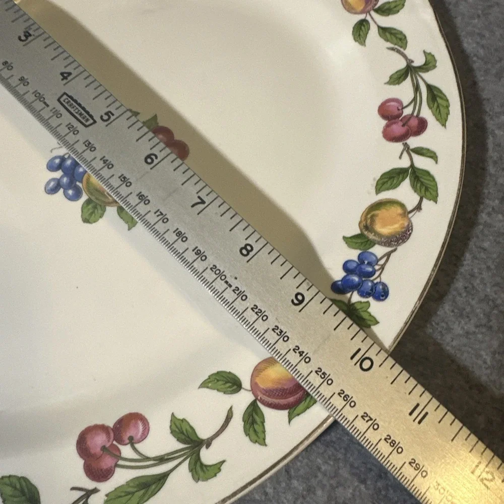 Homer Laughlin #J49N5 Eggshell Nautilus ORCHARD Fruit oval platter‎ 11.5X9'' VTG